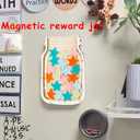 50Pcs Stars Magnetic Reward Jar Classroom, Star Reward Jar Personalized Reward Jar Reward Jars for Kids Behavior Management Classroom Tools
