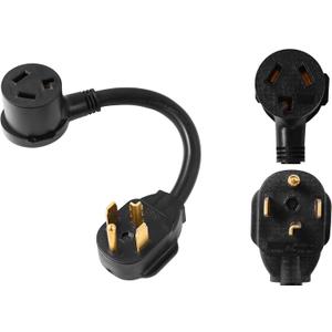 ONETAK NEMA 14-30P to 10-30R ETL Listed 120V/240V 30 Amp 10 AWG 4 Prong Male Plug to 3 Prong Female Outlet Receptacle Welder Clothes Dryer Power Cord Adapter