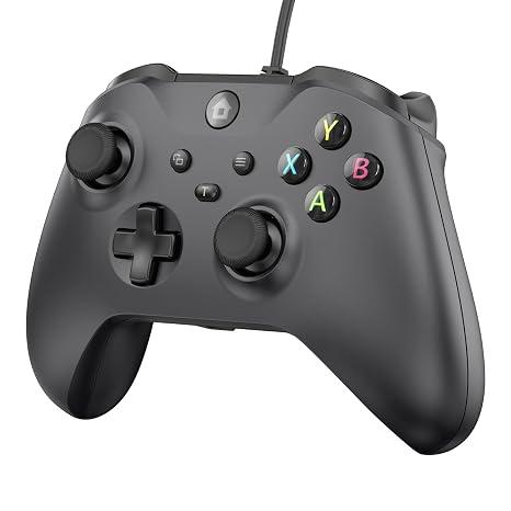 IWGAME Wired Controller for X-BOX/PC, Hall Effect Joysticks&Triggers Gamepad with Turbo, 3.5mm Headphone Jack/Dual Vibration, Compatible with X-BOX One/S/X, X-BOX Series S/X, PC, IOS, Android Platforms(Black, 7.2ft)