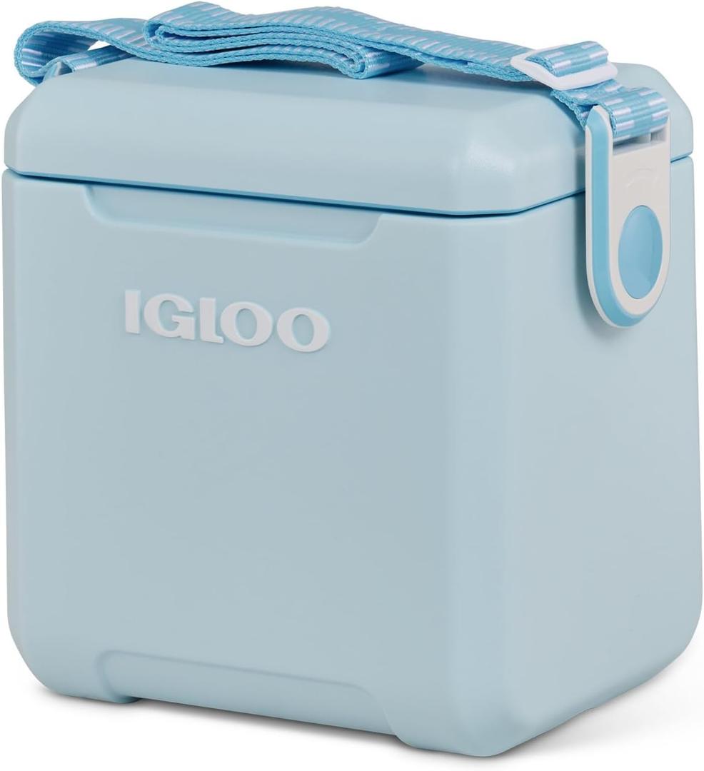 Igloo Powder Blue 11 Qt Tag-Along Too Strapped Picnic Style Cooler