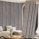 4 Pack Wood Panels for Wall, 106.3"  11" Wood Slat Acoustic Panels for Wall, Soundproof Panels, 3D Fluted Panels for Interior Wall Decor (Grey) (Gray)