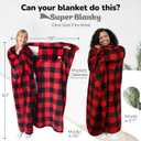 Super Blanky Wearable Blankets for Women and Men, Graduation Day Gift for Her, Fathers Day Gift, Wife Birthday Gifts Ideas