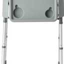 Medline Walker Flip Tray Table with 2 Cup Holders, Universal Tray for Standard Folding Walkers, Mobility Accessories for Home, Medical Equipment Accessories, Gray, 1 Count