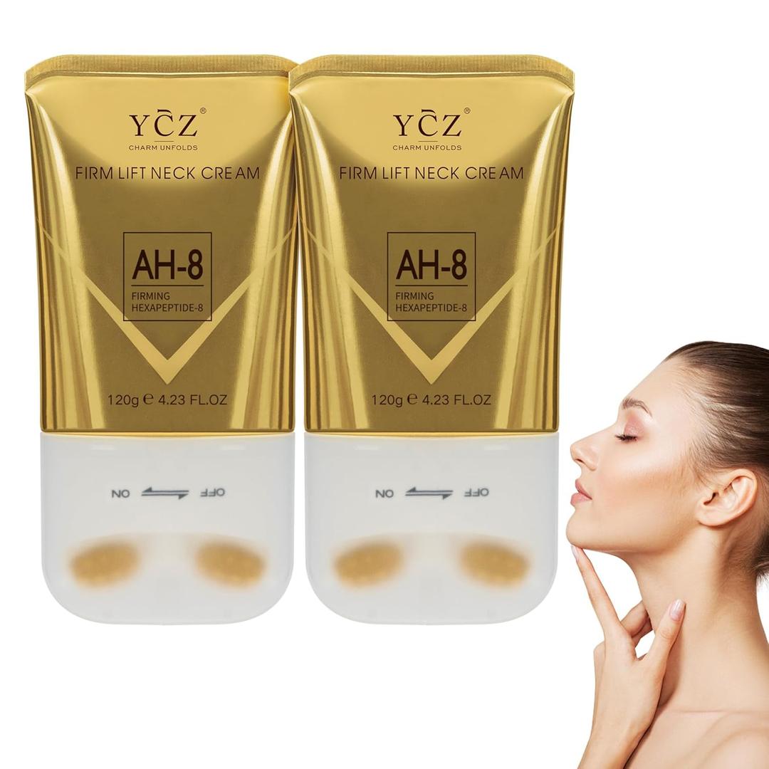 Ycz AH-8 Neck Firming Cream with Roller for Crepey Skin Body Care Comfort, Moisturizing, Anti-Aging Neck Cream with Peptide, Collagen, Smooths Wrinkles & Fine Lines Skin Care Skin Repair(Pack of 2)
