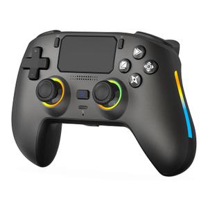 IWGAME Wireless Controller for PS-5/PC, Gamepad Built-in Mic with 2 Back Buttons Support Remap/Combo Functions, Hall Effect Trigger&Joysticks, Motion Control, 3.5mm Headphone Jack, Cool RGB LightGrey)