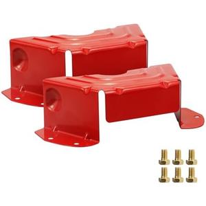 2 Pack Deck Spindle Pulley Belt Guard Cover Compatible with MTD Craftsman Troy Bilt Lawn Mowers, Fits 42 and 46 Inch Cut Decks, Replaces 783-06424A-0637 0638 OEM 783-06424A (Red)