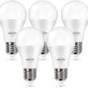 A19 9W LED Light Bulb, 5000K Daylight,5-Pack,Neutral White, Non-Dimmable, 120V, 60 Watt Equivalent, Standard Replacement Bulbs with E26 Base, 800 Lumens, 15000 Hours, Long Life