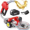 Fuel Transfer Pump Battery Powered, 12GPM Electric Pump Kit with 21V 4.0Ah Battery & Charger, Portable Cordless Pump with Auto-off Nozzle & 2x 6.6FT Hoses for Diesel Kerosene Transfer