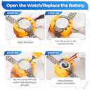 Watch Press Set, Ohuhu Upgraded Professional 27 Piece Watch Case Back Press Watch Press Set Back Case Closer Watch Back Remover Tool with 12 Dies Tweezers Case Back Protective Films Cleaning Cloth