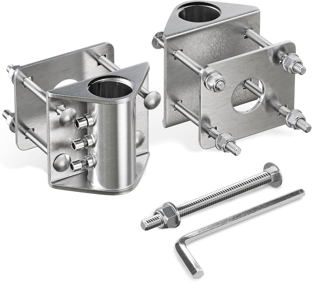 Stationary Side Leg Pipe Holder Dock Heavy Duty Hardware Stainless Steels Floating Dock Pipe Leg Sleeve for Post Pole