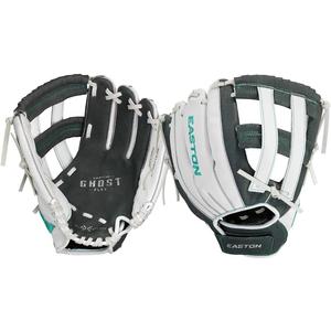 Easton | GHOST FLEX Youth Softball Glove | Right Hand Throw | 11" | Grey/White/Mint