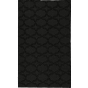 Garland Rug Sparta Non Slip Polypropylene 3 Ft. X 5 Ft. Black Area Rug- Ideal for Living Rooms & Hallways, Stylish & Durable for High Traffic Areas