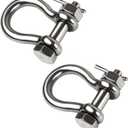 Boat Anchor Shackle 1/4" 5/16" 3/8" 1/2 inch (4 Size) 316 Stainless Steel Shackle Marine Grade Bow Shackle with Cotter Pin