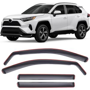 DORENA in-Channel Extra Durable Rain Guards Fit for Toyota RAV4 2019 2020 2021 2022 2023 2024 2025 Window Deflectors, Vent Deflector, Vent Window Visors 4pcs