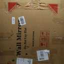 Irregular Frameless Bathroom Mirror,22 x 30 Inch Asymmetrical Wall Mirror with Wood Frame,Vanity Modern Tempered Glass Mirror for Bedroom,Entryway,Living Room