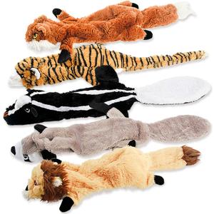 Dog Squeak Toys, No Stuffing Plush Dogs Chew Toy Bundle for Small Medium Large Breed Chewer Tough Durable Squeaky Pet Fetch Puppy Teething Chewing Interactive to Keep Them Busy Best Birthday Gift