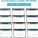 2 x 2025-2026 Desk Calendar,18 Month Desk Calendar/Wall Calendar Combo, 17" x 12", January 2025-June 2026, Highlight Holidays, Planning Calendar, Thick Paper (2025 JAN Classic Black)