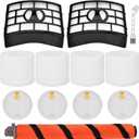 Replacement Filters & Roller Brush Kit for Shark APEX DuoClean Lift-Away Vacuum AZ1000 AZ1002 AZ1000W AX950 AX951, 2 Filters, 1 Brush, 4 Foam & Felt Filters, Part # XFF650 & XHF650 & 1173FT950