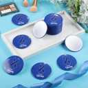 CORNER LACE 30pcs Colon Cancer Awareness Compact Mirrors, Blue Ribbon Abuse Prevention Heart Stress Cancer Awareness Favor Portable Pocket Mini Mirrors Bulk for Public Charity Fundraisers Event