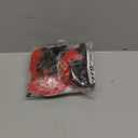 Jutom 5 Pieces Halloween Women's Clown Costume Accessories Included Clown Red Black Hair Clip on Puff Buns