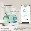Momcozy Wearable Digital Thermometer for Baby, Medical-Grade Accurate Smart Thermometer, Instant Reads, APP Real-time Monitoring for Infants & Kids, Hypoallergenic 3M Stiker,Bluetooth, Green
