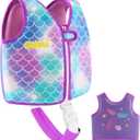 Kids Swim Vest with Crotch Strap - Neoprene Swim Trainer Vest for Toddlers 1-3 Years, Boys & Girls Swim Trainer with Adjustable Straps (Purple)