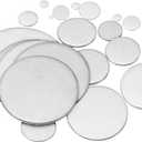 PATIKIL 20mm Steel Disc, 100Pcs Round Metal Stamping Blanks Tags Circle Stainless Steel Strike Plate DIY for Engraving Stamping Jewelry Craft