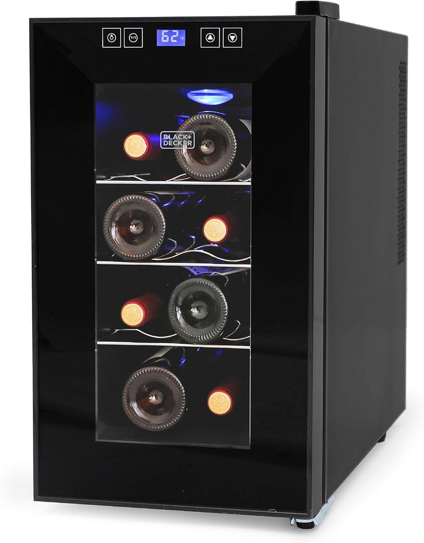 BLACK+DECKER BD60026 Wine Cellar with LED Display (8-Bottle Capacity)