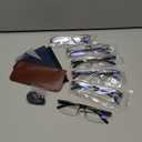 Reading Glasses Men,Spring Hinge Blue Light Blocking Readers,Anti Eyestrain Computer Magnifying Eyeglasses.+1.50