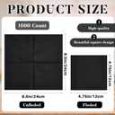 Fulmoon 1000 Pack Cocktail Beverage Napkins Bulk - 2 Ply 9.5''x9.5''Disposable Paper Napkins, Elegant for Wedding Bar Party Birthday Dinner Lunch Holiday Restaurant Event(Black,1000 Count)