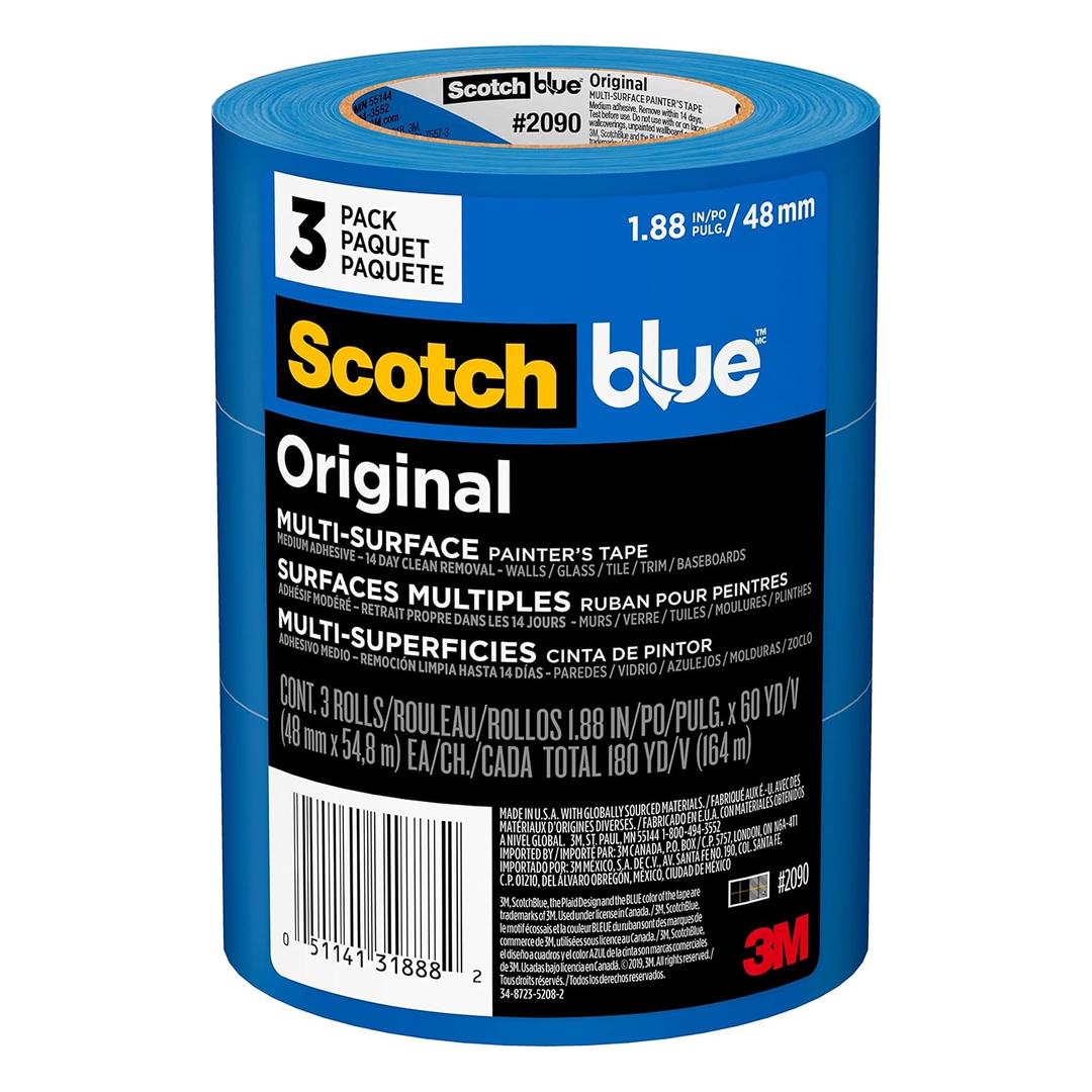 ScotchBlue Painter's Tape, Multi-Use, 1.88-Inch by 60-Yard, 3-Roll