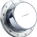 Kitchen Timer, 60 Minute Timer,Magnetic Loud Alarm,Mechanical Stainless Steel Cooking Timer (1pack)