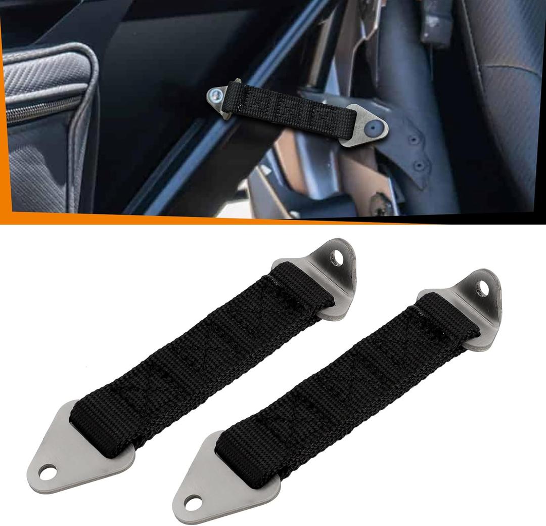 Motorparty Door Limiting Straps for Can Am Maverick X3 2017-2022 Updated Heavy Duty Strong Auto Nylon Replacement Check Limiter Strap (2PCS)