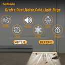 MAXTID Large Door Draft Blocker 36" Grey Bottom Door Draft Stoppers for Bottom Weather Stripping Shower Door Seal Strip Under Gap Filler Doors Sweep Interior Doors (Gray)