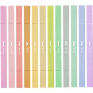 Mr. Pen- Dual Tip Aesthetic Highlighters, 12Pack, Chisel & Fine Tips, Pastel Colors, Cute Assorted Colors, Cute High lighters for School, Highlighter Set
