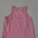 Artfish Women Casual Basic Sleeveless High Neck Rib-Knit Y2k Crop Tank Top (Medium, 01#pink)