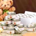 MTLEE 24 Pcs Bear Baby Shower Party Favors Candles Lavender Scented Baby Shower Favors for Guests Rustic Tealights Candles Gender Reveal Return Gifts (4 oz, Brown)