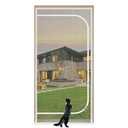 QWR Reinforced Cat Screen Door,Fits Door Opening Size 32''x 80'',Thickened Cat Proof Screen Door Mesh with Zipper Closure for Living Room,Kitchen,Bedroom.