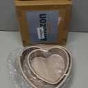 Yomvzake Heart Cake Pans 5 Inch 7 Inch Cake Mold, Nonstick Heart Shaped Cake Pans Set of 2, Cheesecake Pans wih Removable Bottom for Valentine's Day Baking