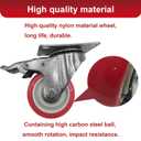 8 Pcs 4 Inch Heavy Duty Casters, (4 casters Load Capacity 2200 lbs) Lockable Swivel Bearing Caster with Brakes for Workbenches, Shelves, Carts, Etc.