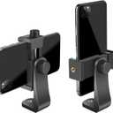 SharingMoment Premium Smartphone Holder/Vertical and Horizontal Tripod Mount Adapter Rotatable Bracket with 1/4 inch Screw/Adjustable Clip for iPhone, Android Cell Phone, Selfie Stick, Camera Stand
