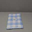misaya Rectangle Waterproof Vinyl Table Cloth, Buffalo Flannel Backed Tablecloth, Wipeable Plastic Table Cover for Dinner, Kitchen, Outdoor (60" x 84", Baby Blue and White)