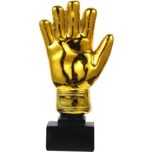Ciieeo Baseball Glove Gold Decor Goalkeeper Trophy, Football Trophy Award Trophies, Plastic Trophies for Game Reward, Gold Decor Adult Cup Prizes for Kids Adults Office (Resin, 10.43 Inches)