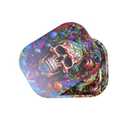 FANVANAI Metal Tray with Soft PVC Magnetic Lid Small Cute Decorative Tray Ideal Storage for Home or on The Go, 7"" x 5.5"" (Multicolor- Skulls)