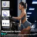 Wireless Earbuds 75hrs Bluetooth 5.4 Headphone Sport, 2026 Bluetooth Earbuds Hifi Stereo Over Ear Bud with Earhooks, ENC Noise Cancelling Mic, IPX7 Waterproof Earphone for Gym/Workout, Purple Blue
