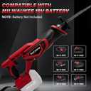 Cordless Reciprocating Saw for Milwaukee 18V Battery (without battery), 3000RPM Variable Speed Sawzall with 4pcs Zallsaw Blade, Pivoting Shoe, Keyless Blade Clamp Recipro Saw for Wood, Metal, PVC Pipe