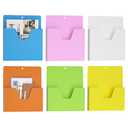 MFTEK Magnetic File Holder 5 Pockets Paper Holder, Hanging File Organizer Office Supplies Storage for Cabinets, Whiteboard, Magnetic Mail Letter Folder Storage for Refrigerator (Classic Color-Mix)