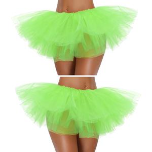 Tutu Skirt for Women Adult Classic Elastic 3 4 5 Layered Tulle Party Marathon Dance Costume Skirts, One Size
