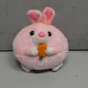 Active Moving Pet Plush Toy, Interactive Dog Toys Pet Bouncing Balls, USB Rechargeable Interactive Washable Cartoon Pig Plush Sound Electronic Dog Toy, Small Cute Squeaky Pig Dog Toy (Rabbit)