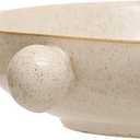Bloomingville 9.75 Inches Stoneware Bowl with Orbs and Reactive Glaze, Cream